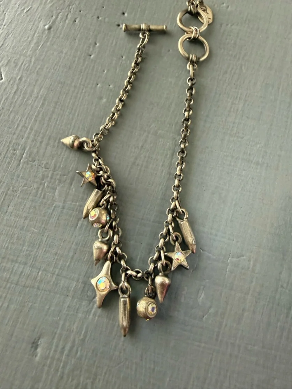 Myka Silver Tone Charm Bracelet